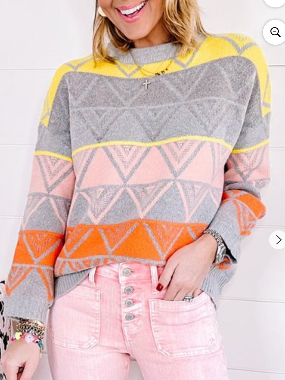 THML multicolor geometric sweater